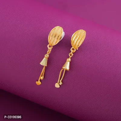 Stylish Golden Alloy Earrings For Women Combo Of 2-thumb3