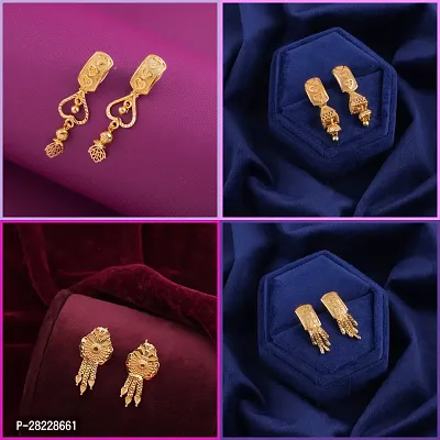 Delfa Combo Of 4 Earrings For Girls And Womens-thumb0