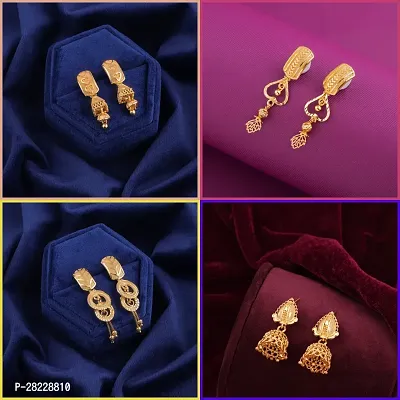 Delfa Combo Of 4 Earrings For Girls And Womens