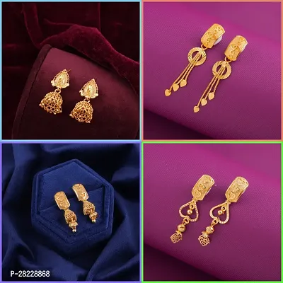 Delfa Combo Of 4 Earrings For Girls And Womens