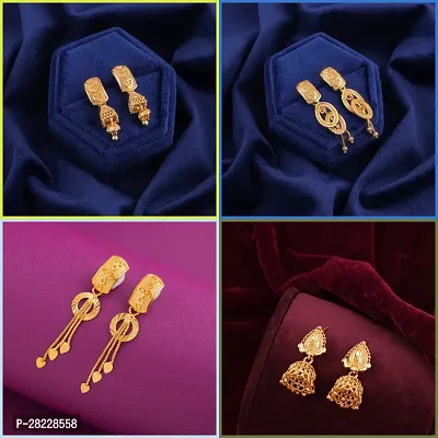 Delfa Combo Of 4 Earrings For Girls And Womens