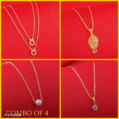 Exclusive Necklace Chain Combo of 4  For Womens And Girls