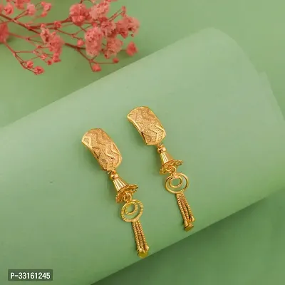 Golden Alloy  Jhumkas Earrings For Women Pack of 2-thumb3