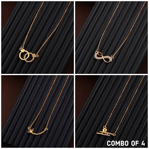 Stunning Golden Alloy Necklace For Women