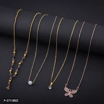 Exclusive Necklace Chain Combo of 4  For Womens And Girls Designed By Delfa