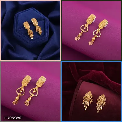 Delfa Combo Of 4 Earrings For Girls And Womens-thumb0