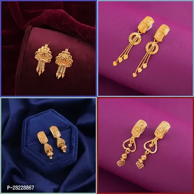 Delfa Combo Of 4 Earrings For Girls And Womens-thumb0