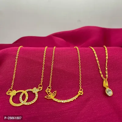 Beautiful Necklace Chain Combo Of 3 For Women And Girls