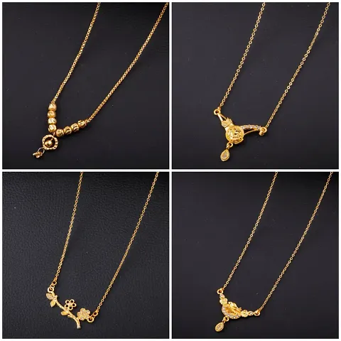 New Designed Golden Alloy Necklace For Women