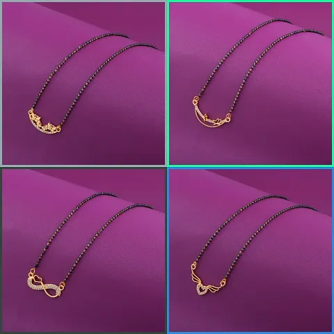 Traditional Gold Alloy Mangalsutra Pack of 4