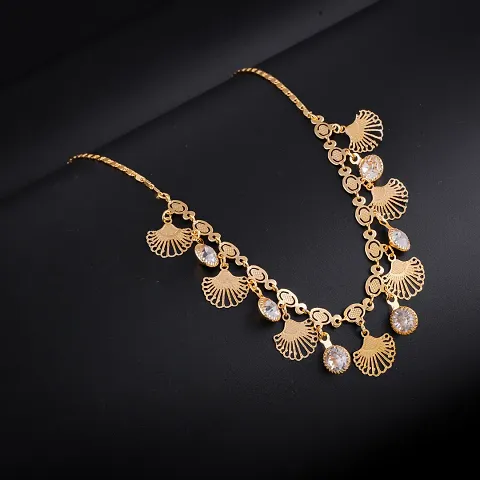 New Collection Golden Alloy Necklace For Women