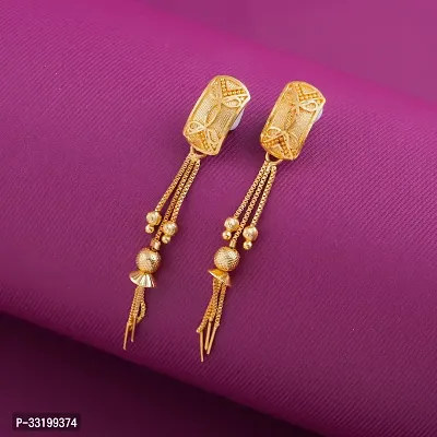 Stylish Golden Alloy Earrings For Women Combo Of 2-thumb3