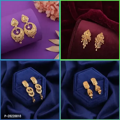 Delfa Combo Of 4 Earrings For Girls And Womens-thumb0