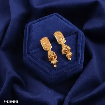 Stylish Golden Alloy Earrings For Women Combo Of 2-thumb2