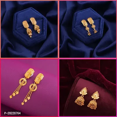 Delfa Combo Of 4 Earrings For Girls And Womens