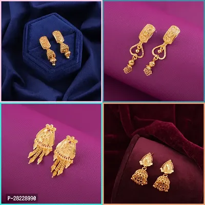 Delfa Combo Of 4 Earrings For Girls And Womens