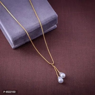 Double Hanging Pearl Cute Pendant,Necklace Jewellery,Chain,Pendant.-thumb2