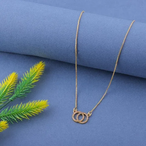 Gold Plated 1 Gm Cute Necklace Jewellery Chain Pendant