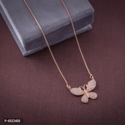 (combo of 2) Butterfly pendant with Diamond chain pendent-thumb2