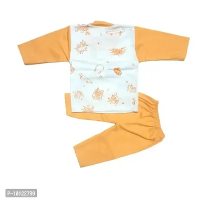 Kids Cream T-shirt and Pyjama Clothing set-thumb2