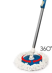 Stainless Steel Clip Lock Mop Rod Stick With 6 Rotating Spin Mop Cleaner-thumb2