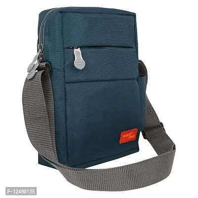 MADE BY HEART Nylon Sling Cross Body Travel Office Business Messenger Bag for Men Women (BLUE)-thumb2