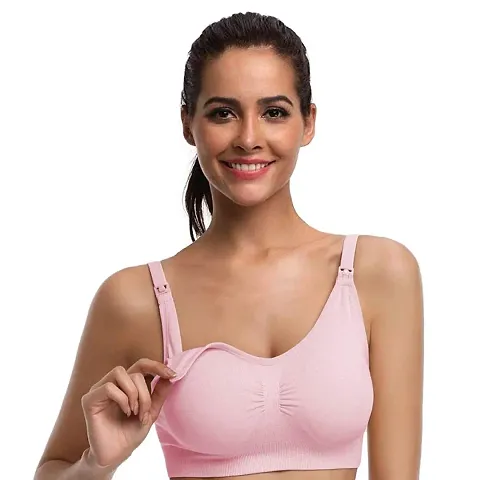 Women's Lightly Padded Fabric: 90% Nylon + 10% Spandex Mother Feeding/Nursing Bra, with Removable Pads Size S M L XL