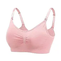 Women's Lightly Padded Fabric: 90% Nylon + 10% Spandex Mother Feeding/Nursing Bra, with Removable Pads Size S M L XL (L, Pink)-thumb4
