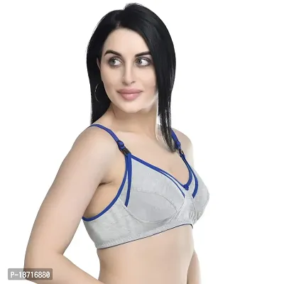 Buy Women's Cotton Non Padded Non-Wired Maternity Nursing Bra Combo Pack of  Two by The Stylers (34, Baby Pink Pop Blue) Online In India At Discounted  Prices