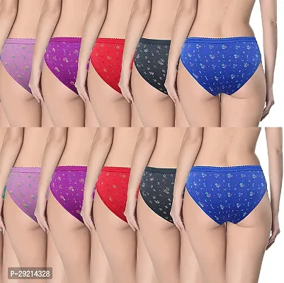 Stylish Cotton Briefs for Women Pack of 10-thumb2