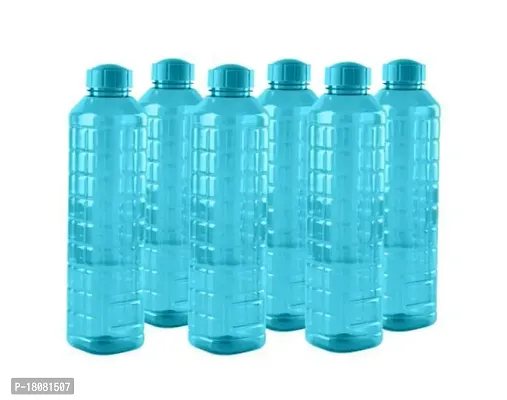 Water Bottles For Office Clear Transparent Fridge Bottle For Home Kitchen Gym Yoga Latest Design Low Price Combo Pani Bottle Leakproof- Pack of 6