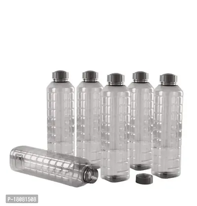 Water Bottles For Office Clear Transparent Fridge Bottle For Home Kitchen Gym Yoga Latest Design Low Price Combo Pani Bottle Leakproof- Pack of 6