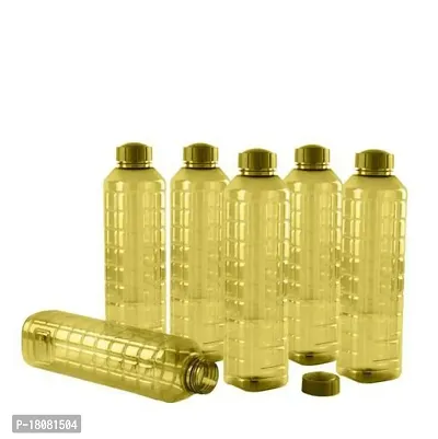 Water Bottles For Office Clear Transparent Fridge Bottle For Home Kitchen Gym Yoga Latest Design Low Price Combo Pani Bottle Leakproof- Pack of 6-thumb0