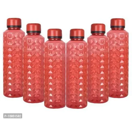 Water Bottles For Office Clear Transparent Fridge Bottle For Home Kitchen Gym Yoga Latest Design Low Price Combo Pani Bottle Leakproof- Pack of 6-thumb0