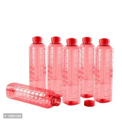 Water Bottles For Office Clear Transparent Fridge Bottle For Home Kitchen Gym Yoga Latest Design Low Price Combo Pani Bottle Leakproof- Pack of 6