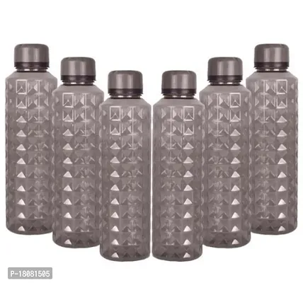 Water Bottles For Office Clear Transparent Fridge Bottle For Home Kitchen Gym Yoga Latest Design Low Price Combo Pani Bottle Leakproof- Pack of 6