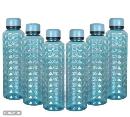 Water Bottles For Office Clear Transparent Fridge Bottle For Home Kitchen Gym Yoga Latest Design Low Price Combo Pani Bottle Leakproof- Pack of 6-thumb0