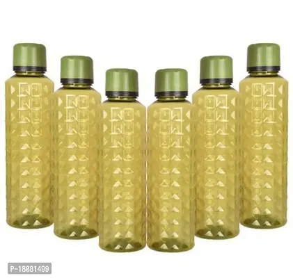 Water Bottles For Office Clear Transparent Fridge Bottle For Home Kitchen Gym Yoga Latest Design Low Price Combo Pani Bottle Leakproof- Pack of 6