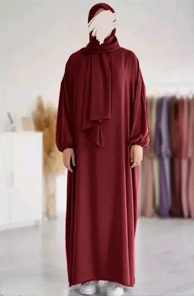 Stylish Crepe Solid Abaya for Women