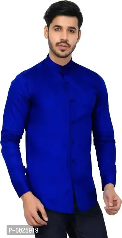 Trendy Stylish Cotton Blend Slim Fit Long Sleeves Casual Shirt