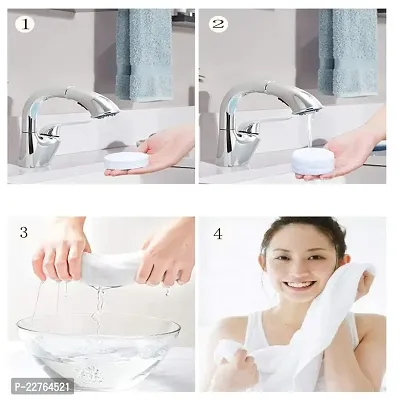 YORBAX Bath Towel, Cotton Towel, Travel Magic Compressed Tissue Disposable Towel Tablet Coin Expands with Water Portable Hand Towel-thumb4