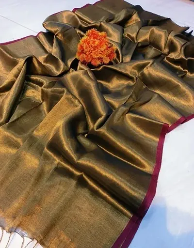 Hot Selling Tissue Saree with Blouse piece 