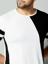 Stylish Cotton Multicoloured Solid Round Neck Tees Short Sleeves For Men-thumb3