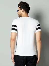 Stylish Cotton Multicoloured Solid Round Neck Tees Short Sleeves For Men-thumb2