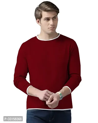 Reliable Red Cotton Blend Solid Oversized Tshirt For Men-thumb0