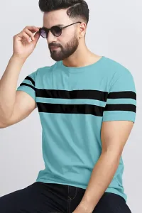 Elegant Cotton Blend Colourblocked Round Neck Tees For Men- Pack Of 2-thumb3