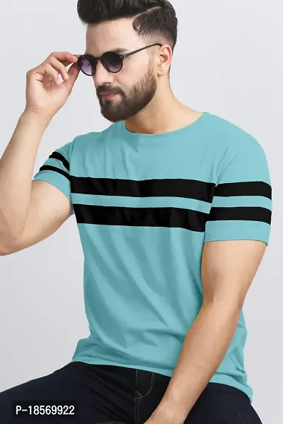 Elegant Cotton Blend Colourblocked Round Neck Tees For Men- Pack Of 2-thumb4