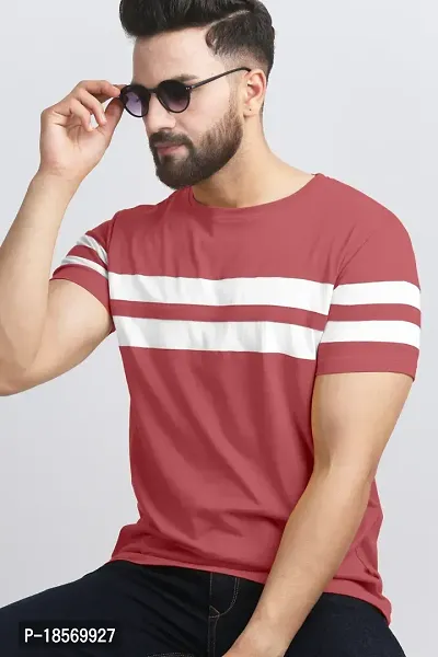 Stylish Cotton Blend Multicoloured Colourblocked Round Neck Tees Short Sleeves For Men Pack Of 2-thumb4