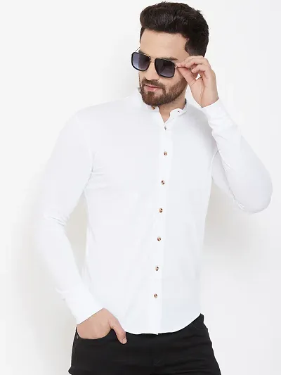 Men's Solid Long Sleeves Regular Fit Casual Shirt