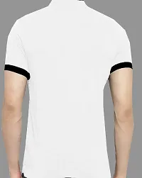 AUSK Men's Cotton Henley Neck Half Sleeve Solid Regular Fit T-Shirt (Large; White)-thumb1